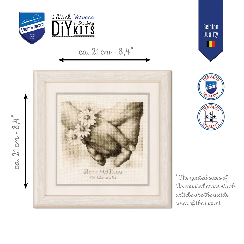 Kit punto de cruz recién casado de Vervaco Foto 2 de 4