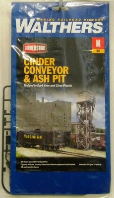NEW N Walthers Cornerstone #933-3816 Cinder Conveyor & Ash Pit Kit