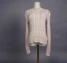 Polo Ralph Lauren Cable Knit Light Pink Sweater Pima Cotton Size S
