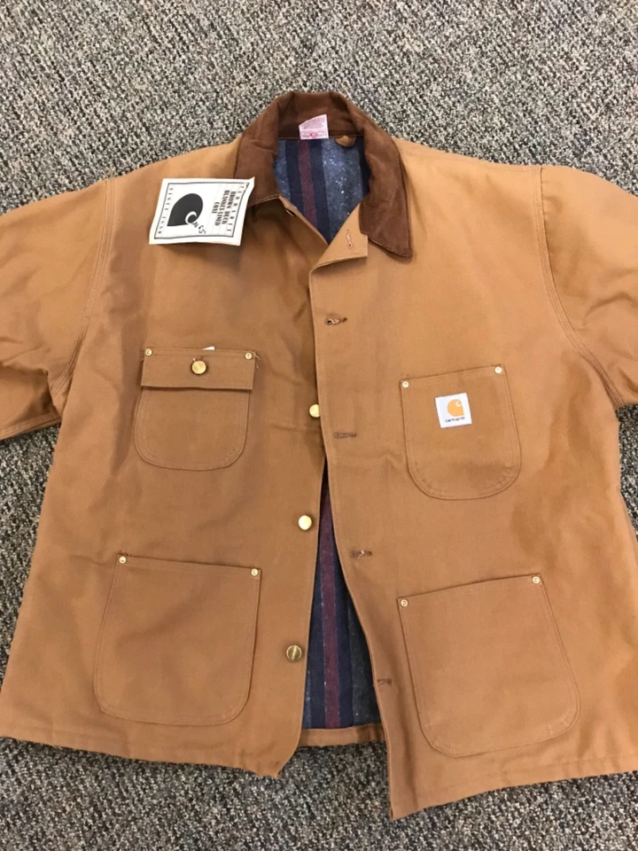Carhartt Jacket Men's 54 Brown Duck Blanket Lined Deadstock 6BLC Tags (1) - Image 4 of 4