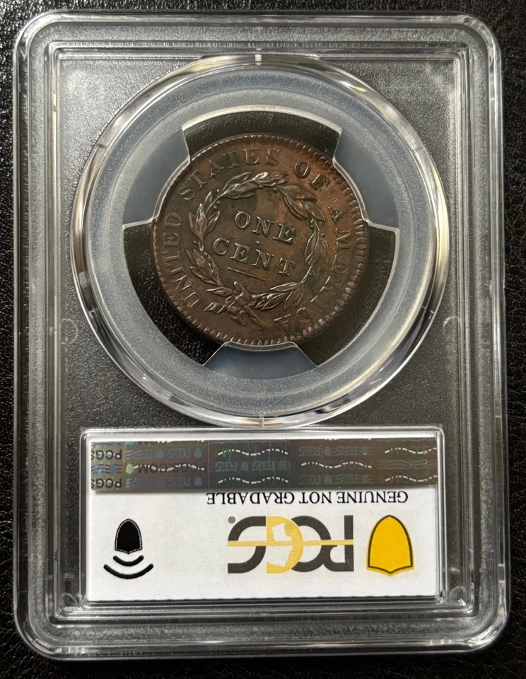 1834 Coronet Head Large Cent DDO-PCGS Genuine AU Detail-Small 8, Newcomb 2 - Image 3 of 4