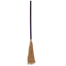 Witch's Broom w/Glitter Handle 42" Black Purple Witch Costume Prop Halloween