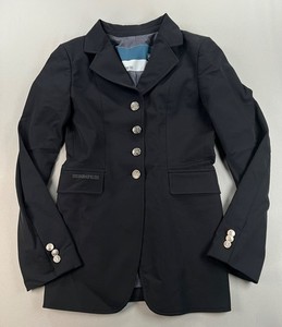 ROMPH Black MicroActive 4-Button Show Jacket / Show Coat (Kid's 8) MSRP $240+