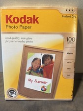 Kodak Photo Paper Instant Dry, 100 Sheets 8.5 x 11, Matte Finish, 7 mil, 39 lb
