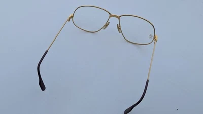Vintage Cartier Paris 63-16 Gold Eyeglasses Frame Made in France NOS New Old Sto - Bild 1 von 4
