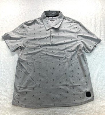 Adidas Mens's Adicross Lw Pique Novelty Polo In Grey Size XXL