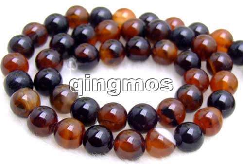 Cuentas redondas de ágata multicolor de 8 mm filamento 15"-los226 - Imagen 1 de 1