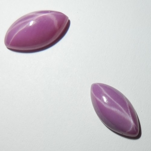 Star Ruby Marquise 12x6 mm Cabochon 6 Rayed Lab-created Opaque Stone 3 pcs Lot - Picture 10 of 11