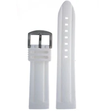 Watch Strap Silicone Rubber White Heavy Waterproof 22mm 24mm 26mm  