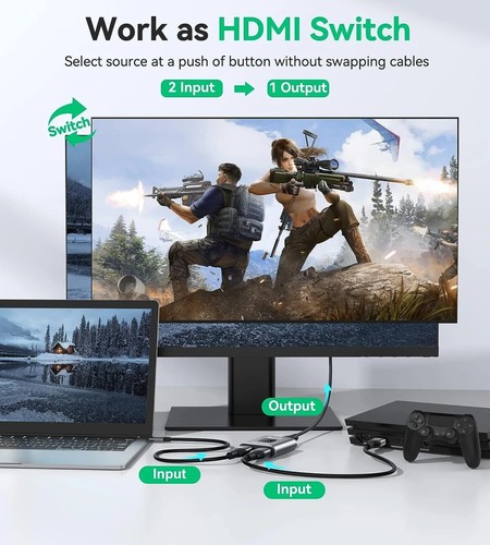 Bi-Directional 4K 2K HDMI 2.0 Switcher Splitter HUB 2 in 1 out & 1 in 2 out US - Picture 5 of 11