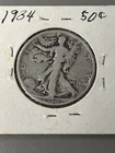 1934 P 🇺🇸 US - Walking Liberty Half Dollar - 90% Silver - 50c Coin -