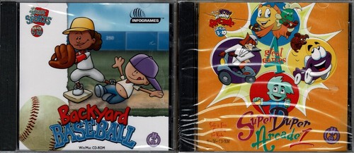 Backyard Baseball and Super Duper Arcade 1 Pc New XP 5 Fantastic Games For Kids