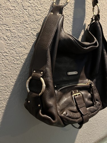 Michael Kors Dark Brown Pebble Leather Hobo Shoulder/crossbody Purse - Picture 5 of 8