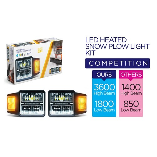 Pro LED SPK001 5 Function LED Heated Snow Plow Headlights - Picture 3 of 9