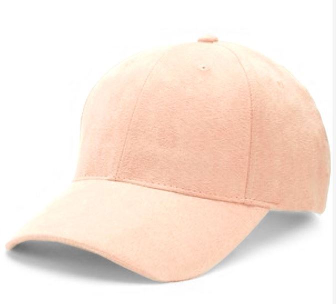 light pink suede hat