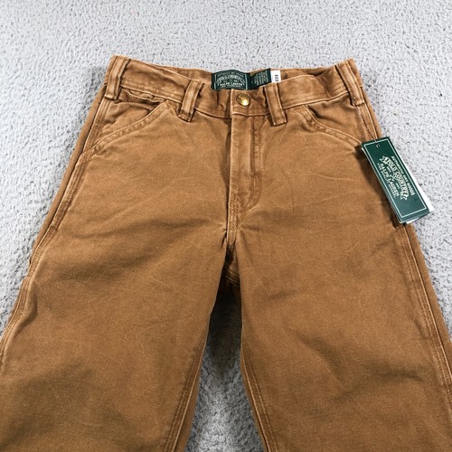 Polo Country Ralph Lauren Pants Boys 7 Brown Duck Canvas Utility Carpenter - Picture 3 of 13