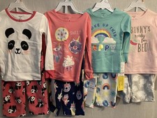 NWT Girls Carter's Two Piece Pajama Set assorted prints size: 12 months thru 5T
