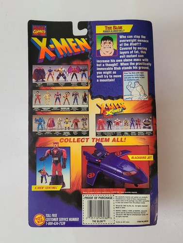 Marvel Comics X-Men X-Force The Blob Figure 1995 TOY BIZ w Trading Card - Picture 2 of 7