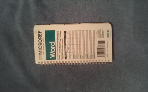 • Microref Quick Reference Guide: Ms Word v4 and 5.0 - Photo 2/2