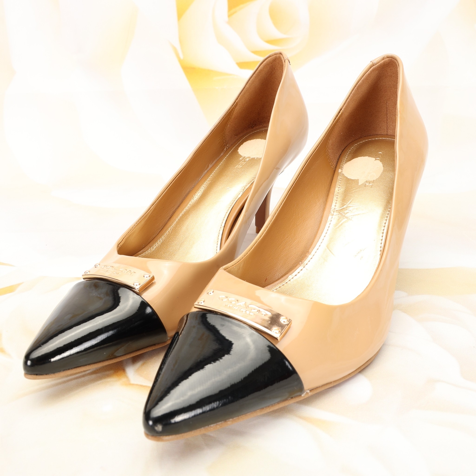 Coach Womens Zan Pointed Toe Heels Pumps Shoe Size 8B… Gem