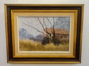 Vintage Irish Oil Painting Titled October Afternoon by Pamela Derry (1932-2002)