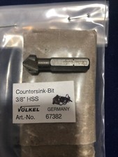VOLKEL #67382 3/8" COUNTERSINK HSS-G BIT 1/4" SQUARE DRIVE 
