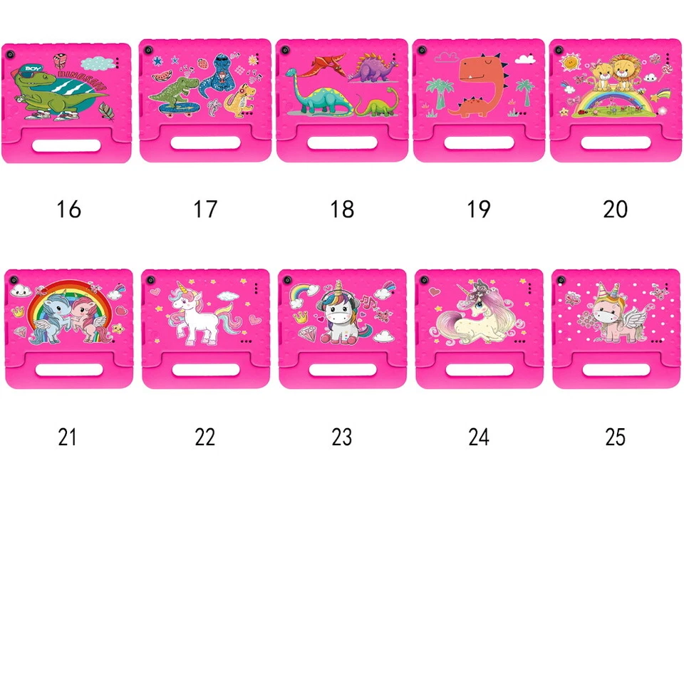 For Amazon Fire 7/HD 8/8 Plus - ShockProof Kids EVA Handle Stand Cover Case +Pen - Image 3 of 4