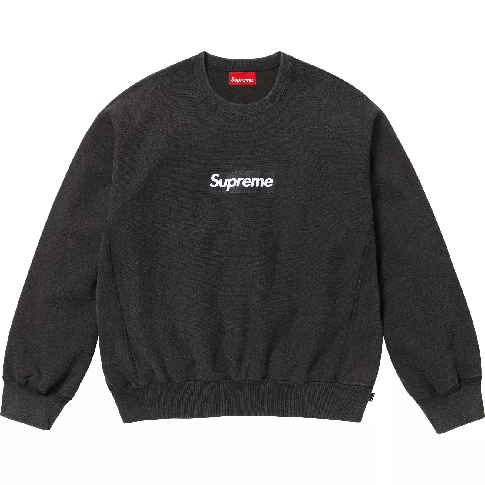 Col rond logo boîte lavée suprême   NOIR   Taille S   EN MAIN EXPÉDITION LE JOUR DE