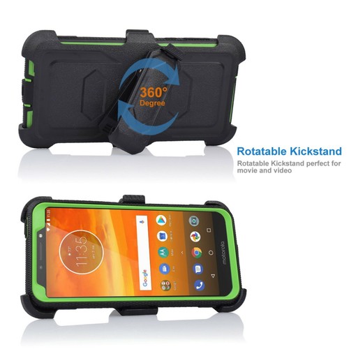 For LG STYLO 5 Full Body Rugged Holster Defender Armor Case + Built in Screen  - Picture 29 of 63
