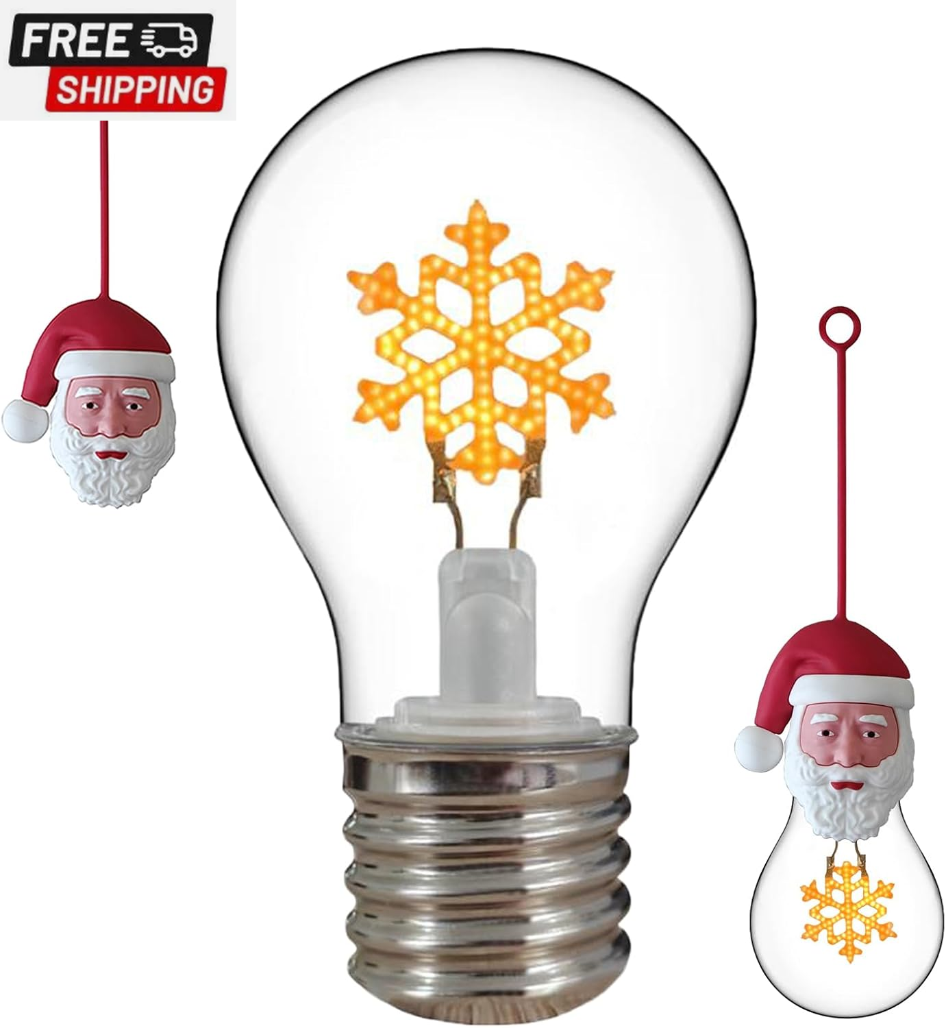 Potable Battery Powered Rechargeable Cordless LED Snowflake-Shaped Vintage Light