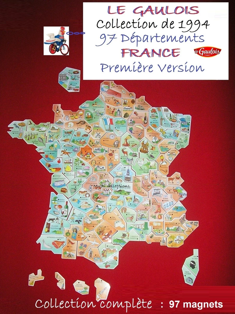Magnets le gaulois ldc carte + departements 2001 1ere éd à Grenoble | Clasf loisirs