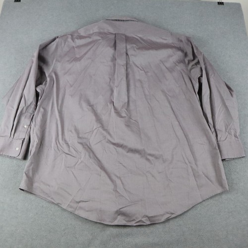 Lands End Shirt Mens 20-35 Big No Iron Pinpoint Oxford Button Down Long Sleeve - Picture 4 of 6