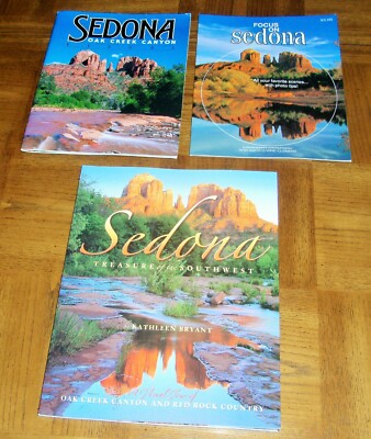SEDONA LOT OF 3 PAPERBACKS-SEDONA TREASURE OF SW-FOCUS ON-SEDONA OAK CREEK CANY