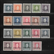 OCCUPAZIONE AUSTRIACA DEL FRIULI n. 1/19  NUOVI/** MNH   1918  lot lotto