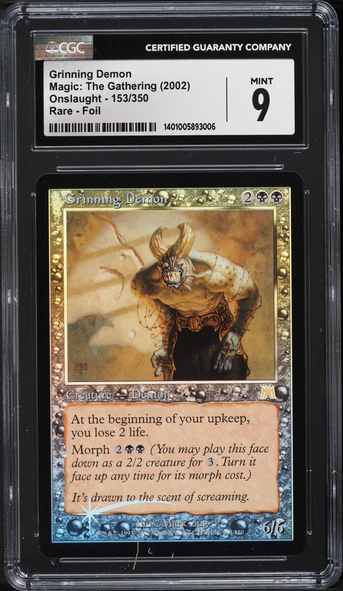 GRINNING DEMON FOIL CGC 9 Onslaught Magic MTG Graded [Luca