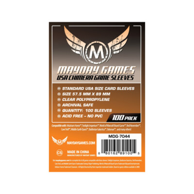 USA Chimera Game Sleeves (100) - 57.5 x 89mm (orange) -7044