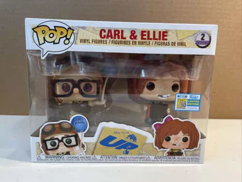 Funko Pop Two Pack! Disney Pixar Up Carl And Ellie SDCC LE 2019 Official 