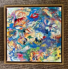 Sunshine, Original Abstract Oil Painting, by Van Ness