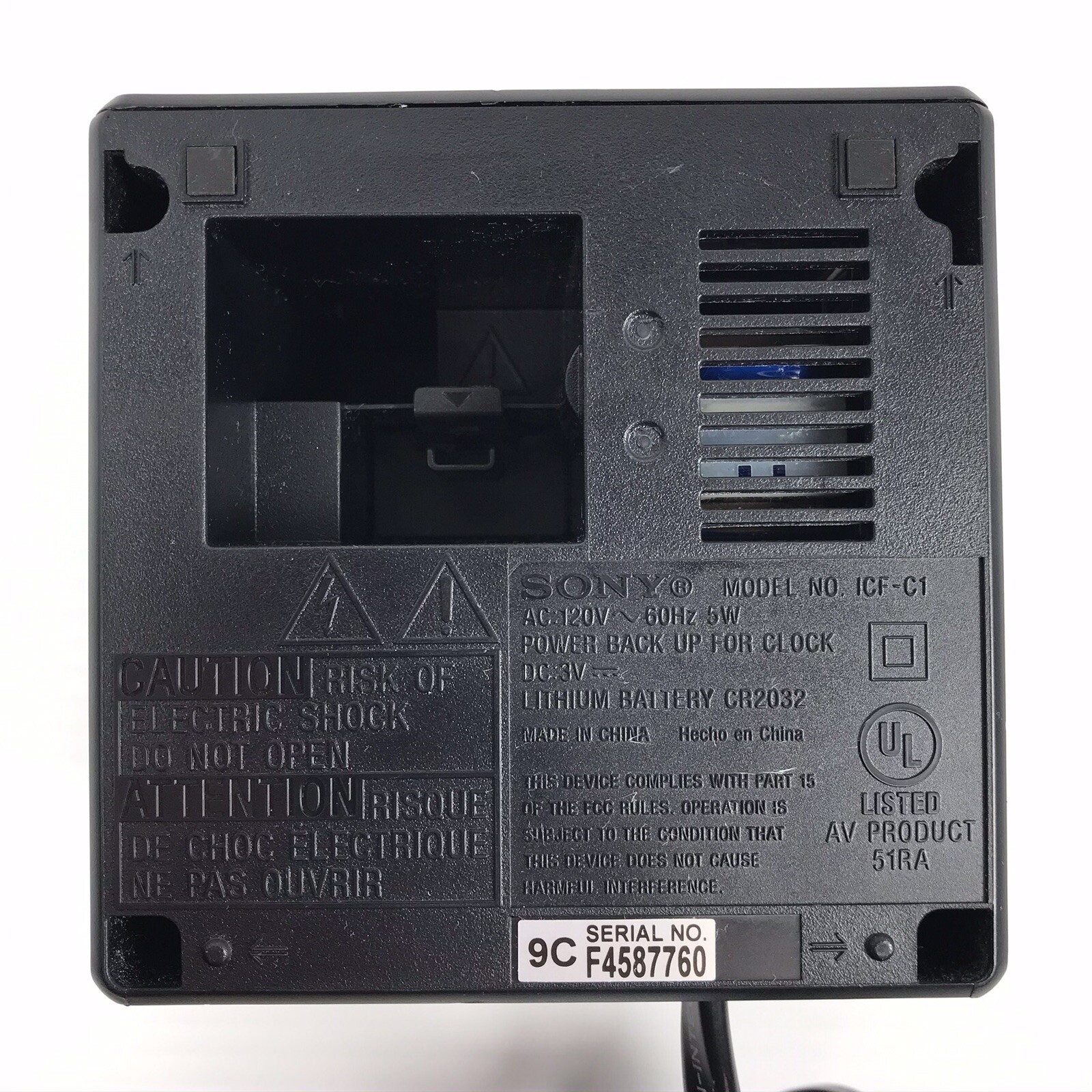 Sony ICFC1 AM/FM Alarm Clock Radio Black 27242872288 eBay