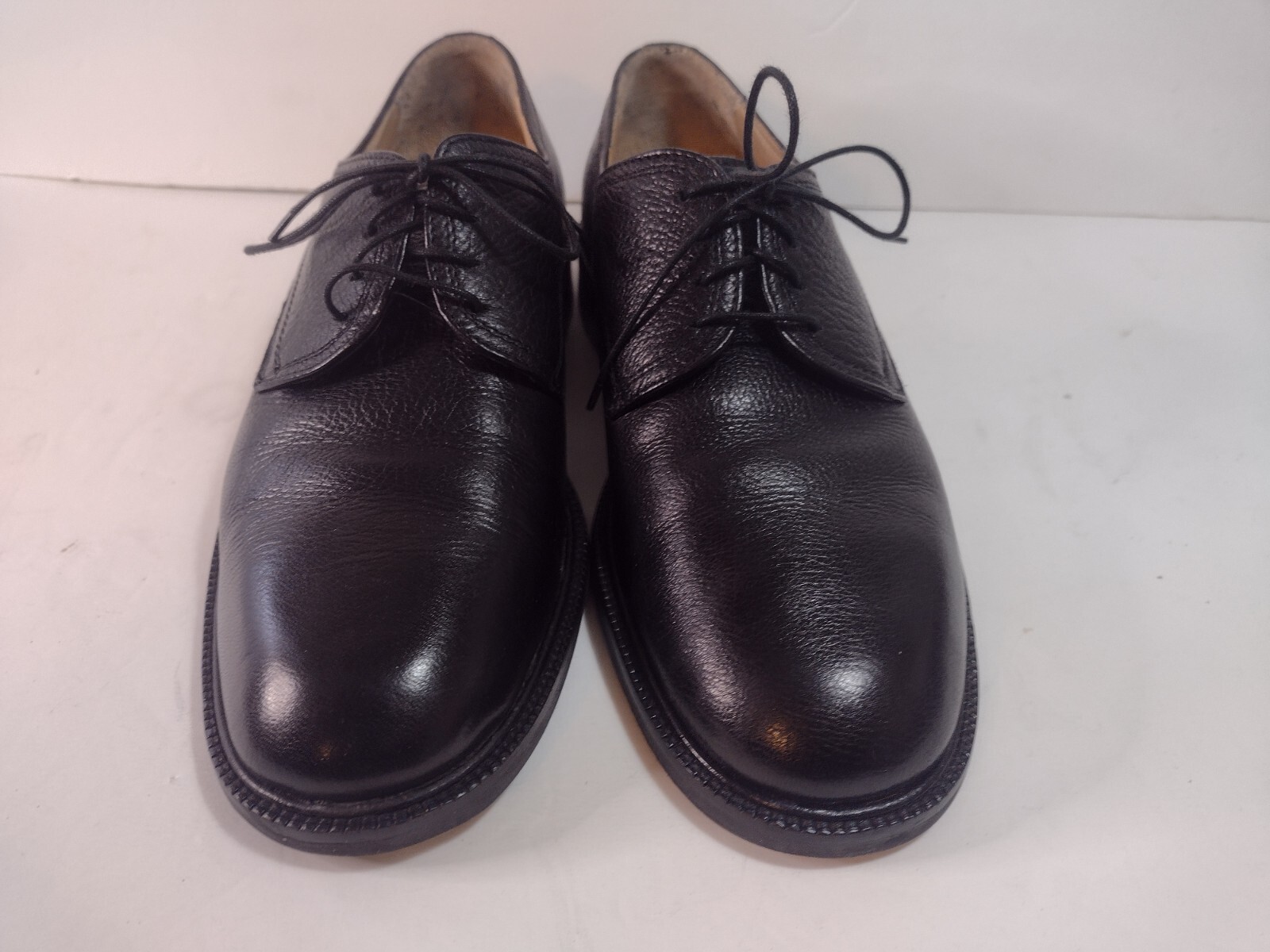 SAOLA PRONTO UOMO FIRENZE SCARPE UOMO PELLE NERA TAGLIA 9 MEDIUM MADE IN ITALY