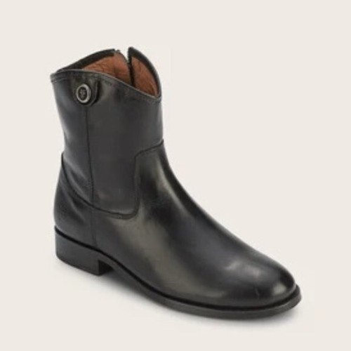 Frye Melissa Ankle Boots 6 Black Leather Western Cowgirl Cowboy Bohemian Boho - Picture 9 of 10