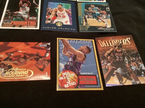 ALONZO MOURNING (25) card Lot SERIAL #, INSERTS, SCARCE PREMIUM BRANDS, HEAT - Picture 16 of 17