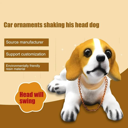 Bobble Head Dog Puppy Figurine Desktop Ornament Car Decoration - Dashboard Car - 第 3/8 張圖片