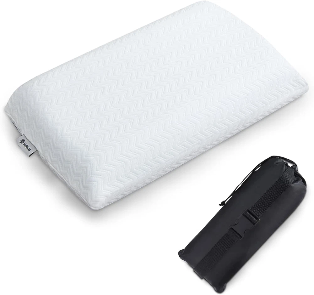 Memory Foam Travel Pillow for Camping with Washable Cover
