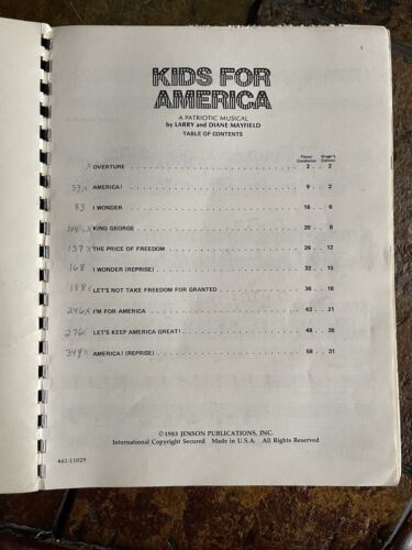 Kids for America: A Patriotic Musical de Larry y Diane Mayfield usado - Imagen 2 de 4