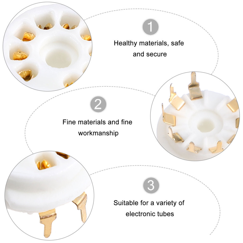 8 Pcs Ninepin Tube Holder Chassis Mount Audio Base 9 Socket eBay