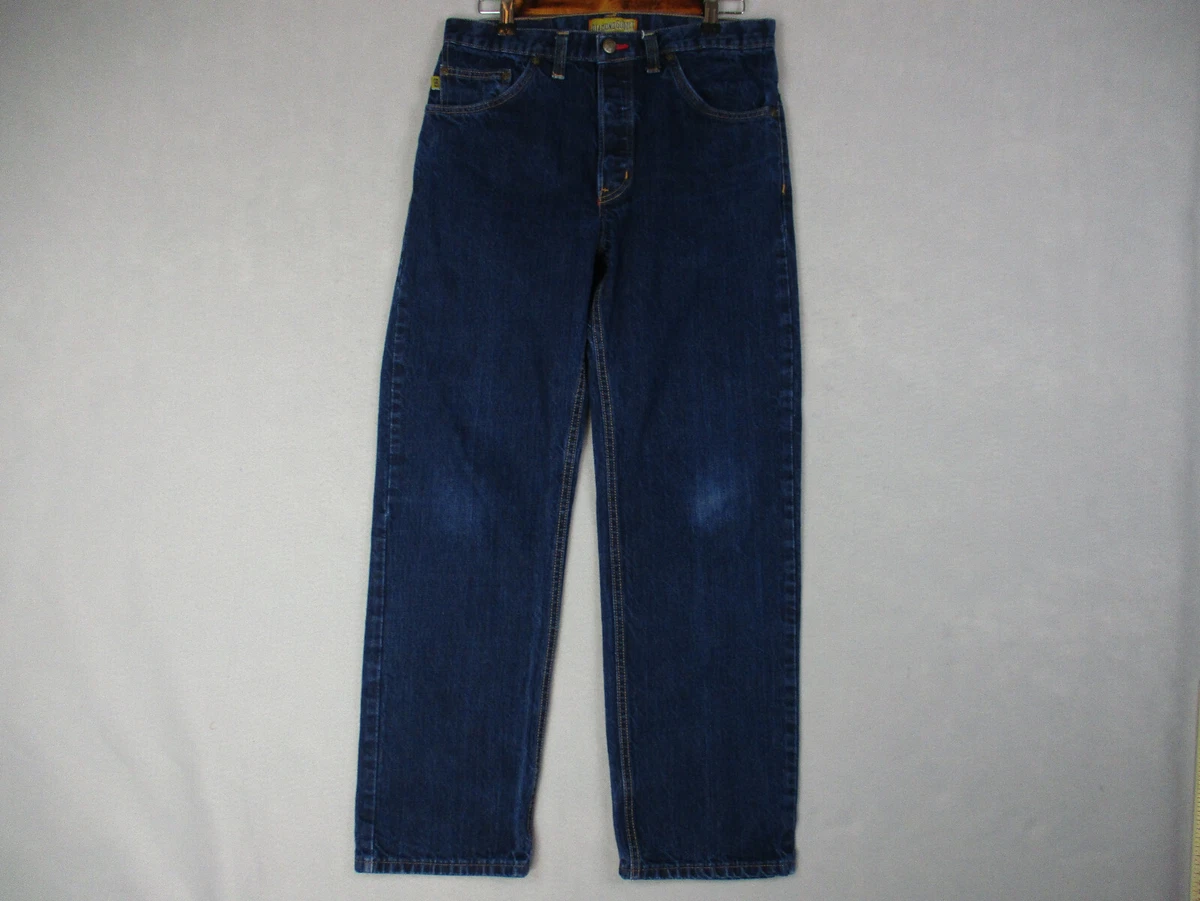 Diamond Gusset Jeans Adult 31X30 Blue Button Fly Denim Boot Cut 5