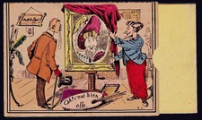 LE DOUBLE PORTRAIT SURPRISE vers 1860 / jouet optique hidden