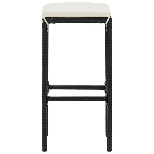 4 Pcs Bar Chair Set With Cushions PE Rattan Weather-Resistant Counter Stools - Picture 5 of 8