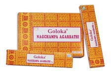 Goloka Nag Champa Incense Sticks Agarbatti Pack of 12X15 GRAM Each 180GM Box